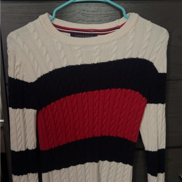 Tommy Hilfiger Red and Black Crewneck Sweater - Picture 1 of 1